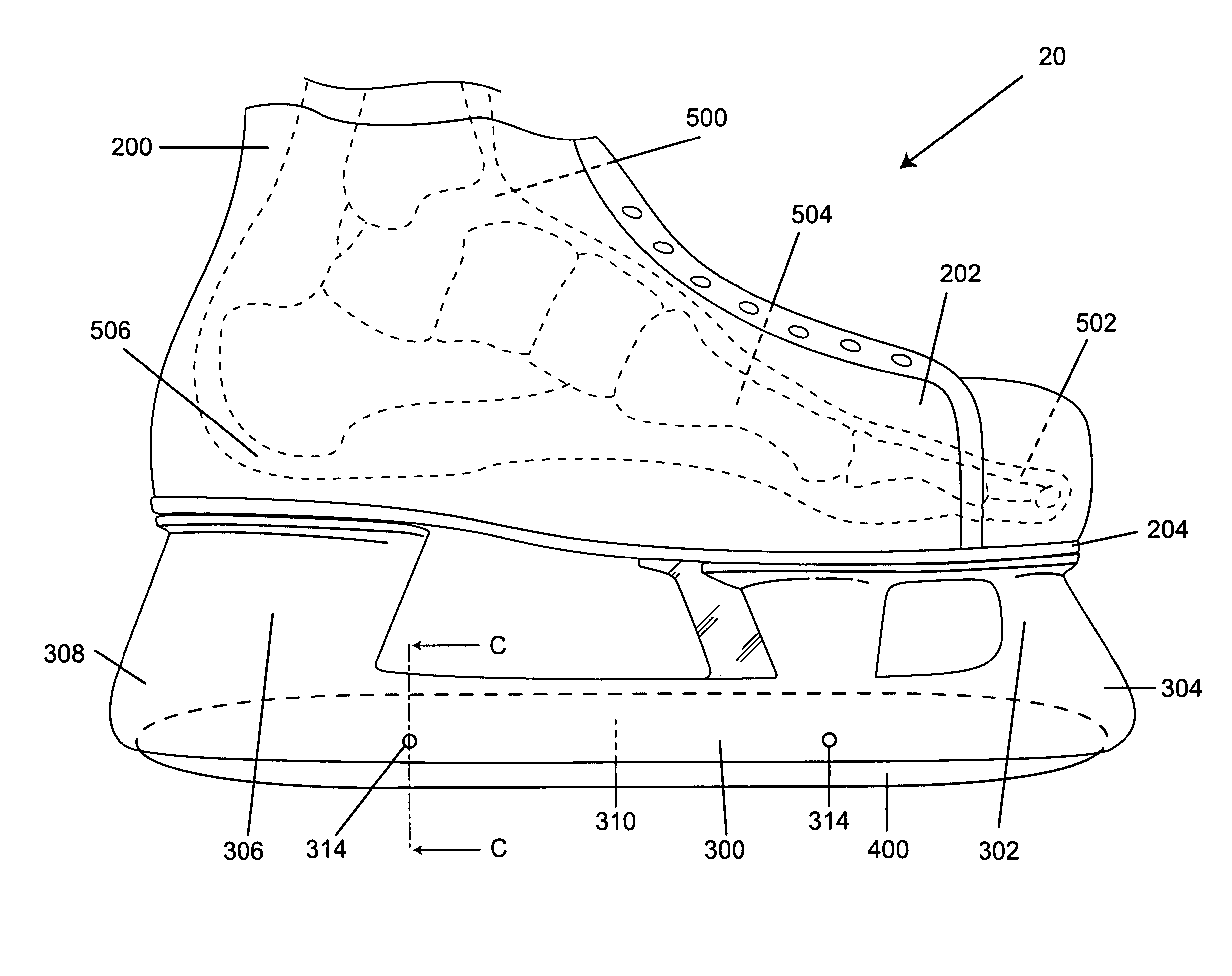 Ice skate and ice skate blade thereof