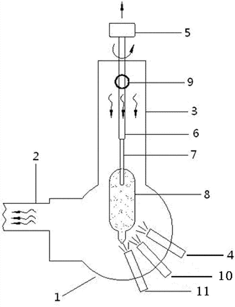 Device and method for manufacturing optical fiber prefabrication rod mandrel