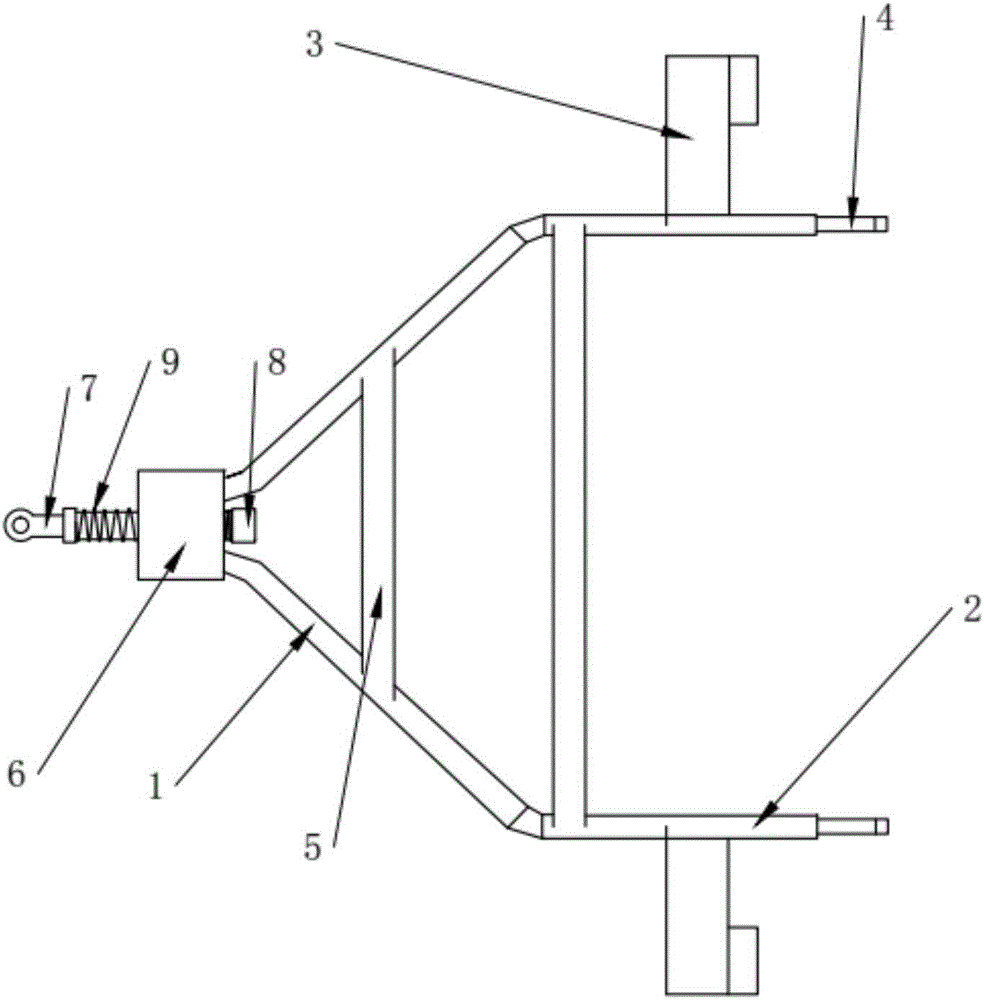 Traction frame for trailer