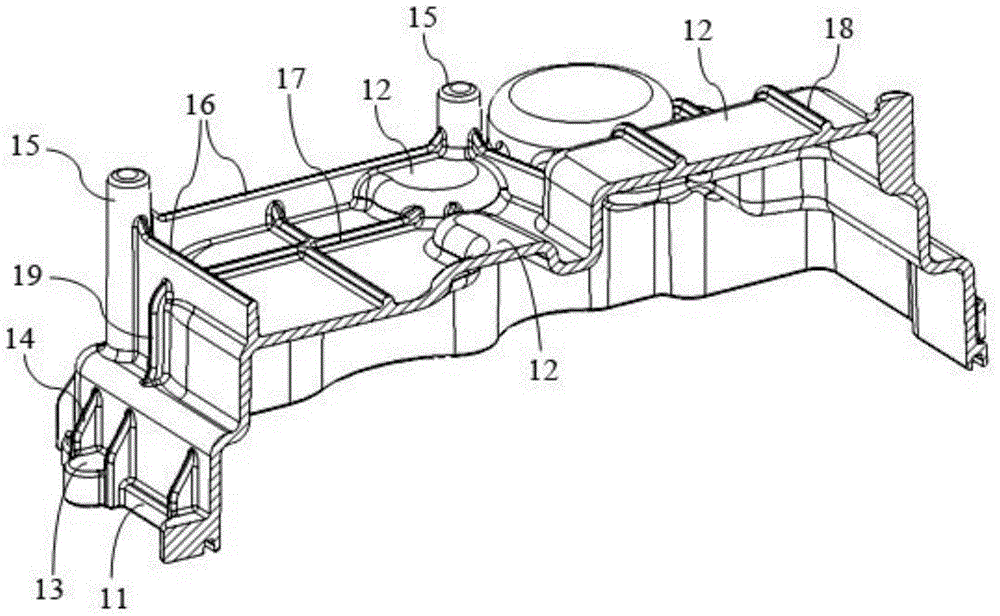 Hydraulic mechanism cover of automobile dual-clutch transmission