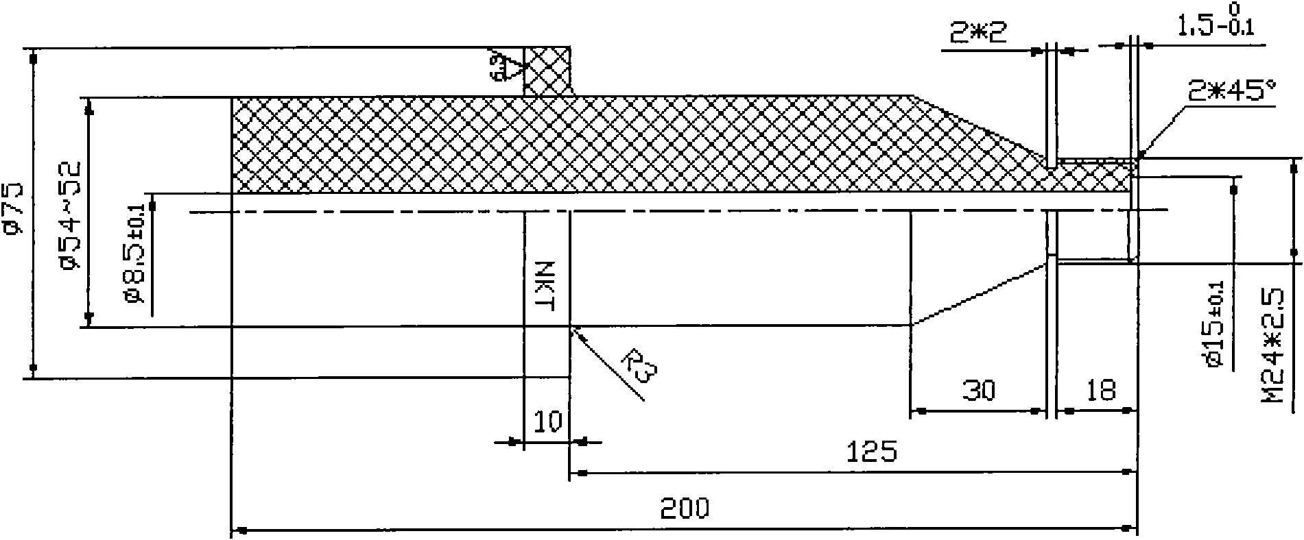 Preparation method of polyfluortetraethylene medium-pressure casing pipe for current transformer