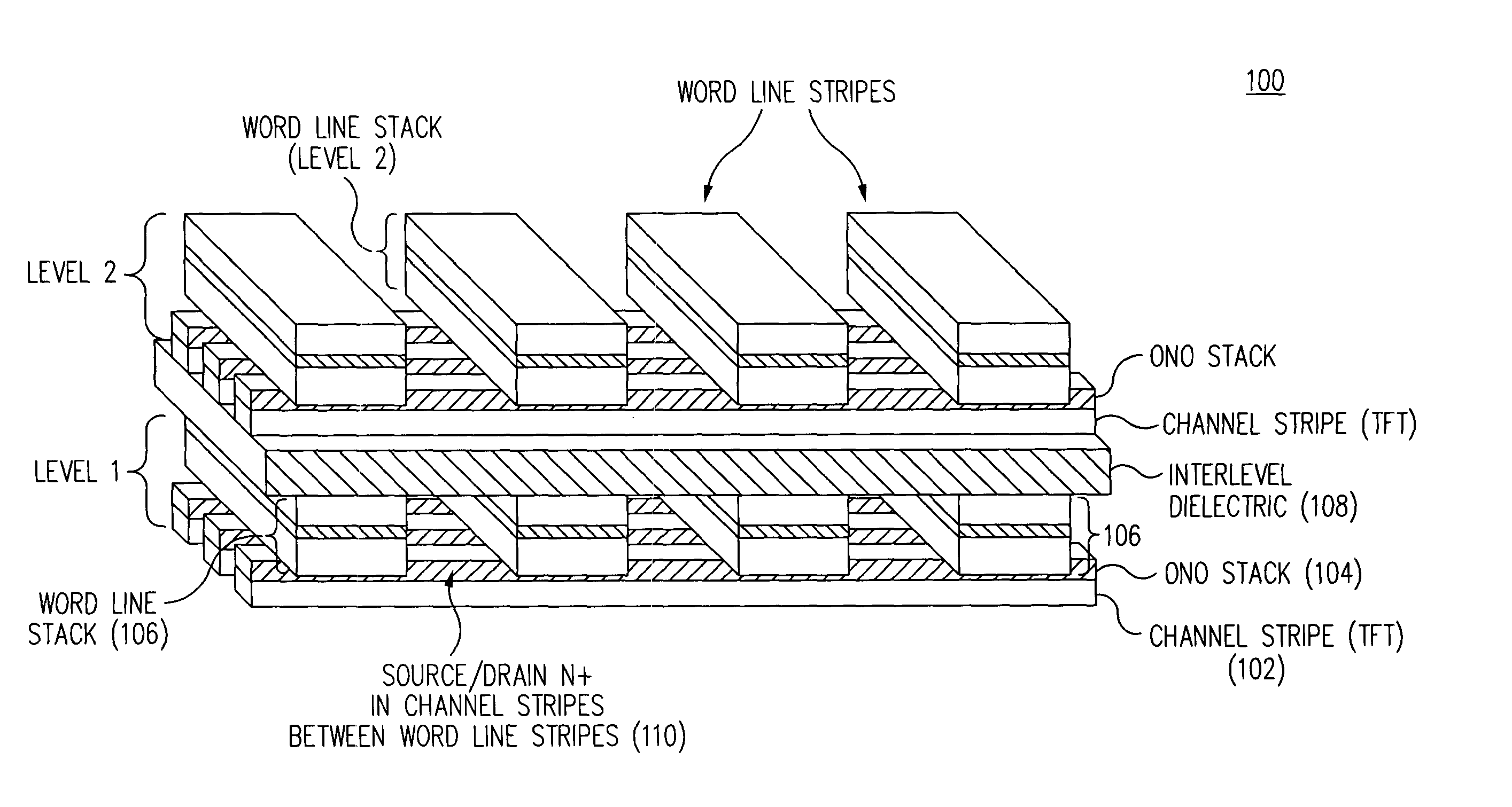 Method for fabricating programmable memory array structures incorporating series-connected transistor strings