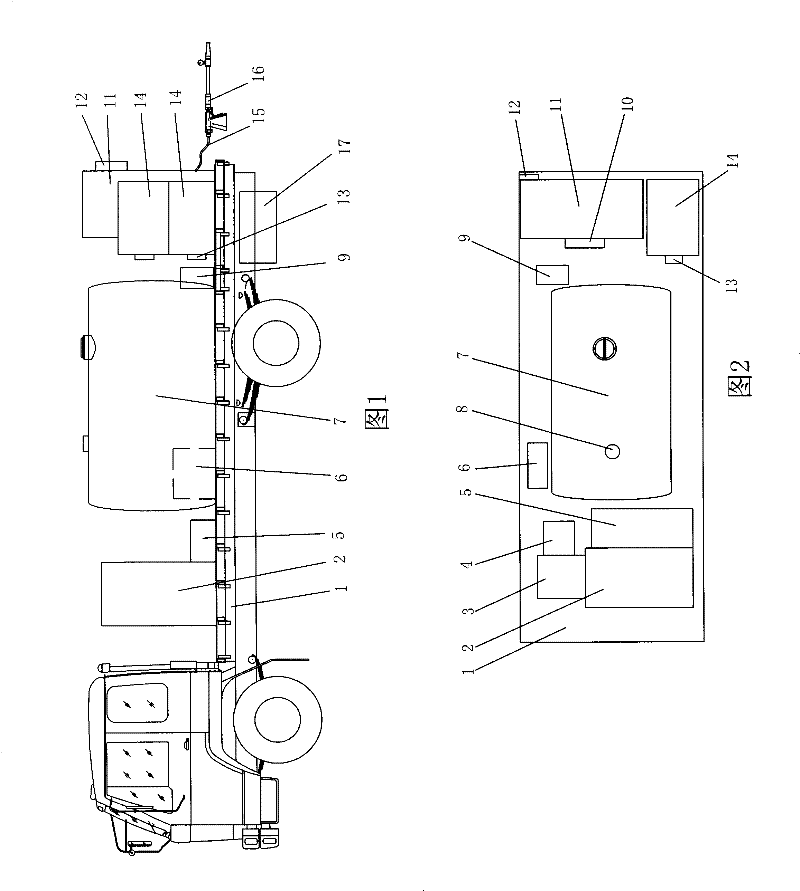 Mobile type live washing device for transmission line