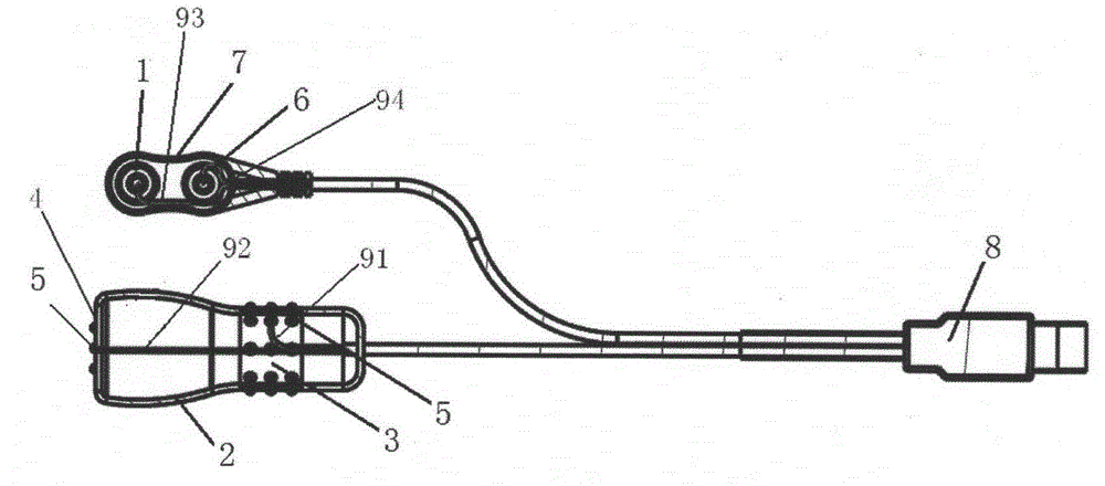 A movable measuring electrode device for fetal heart monitoring