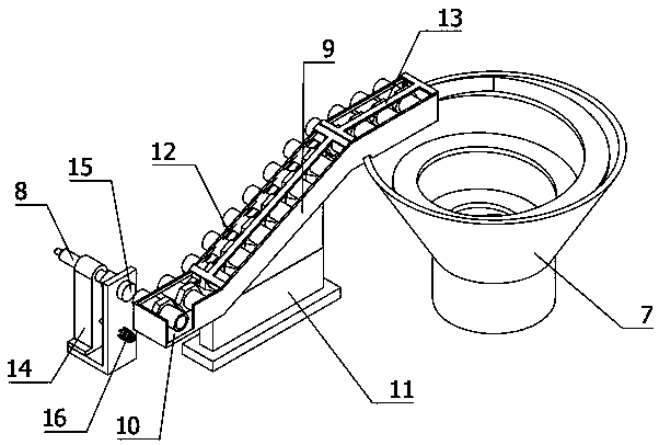 Automatic drilling and external thread machining device for automobile brake pipe joint