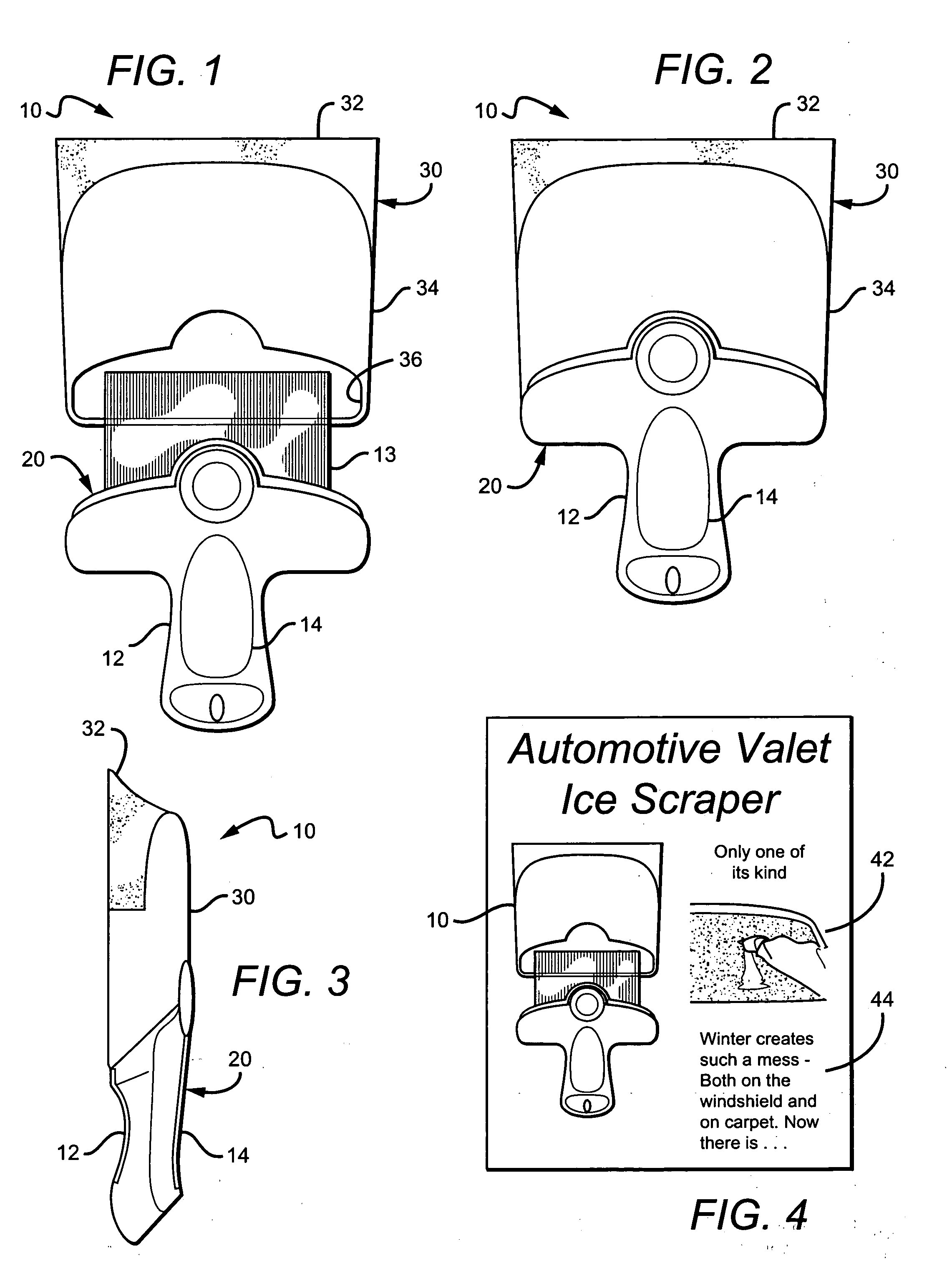 Dust pan ice scraper