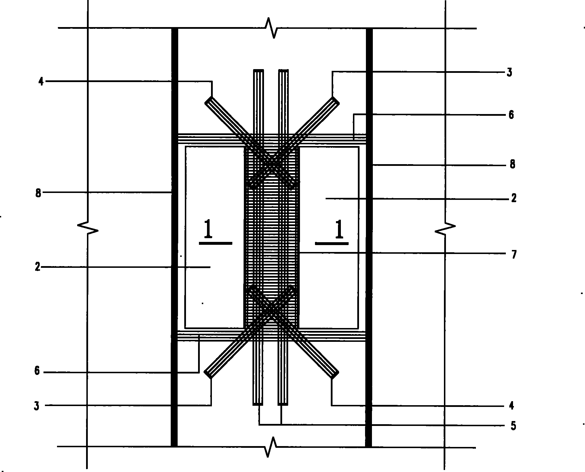 Novel seismic hardening method for walls between windows