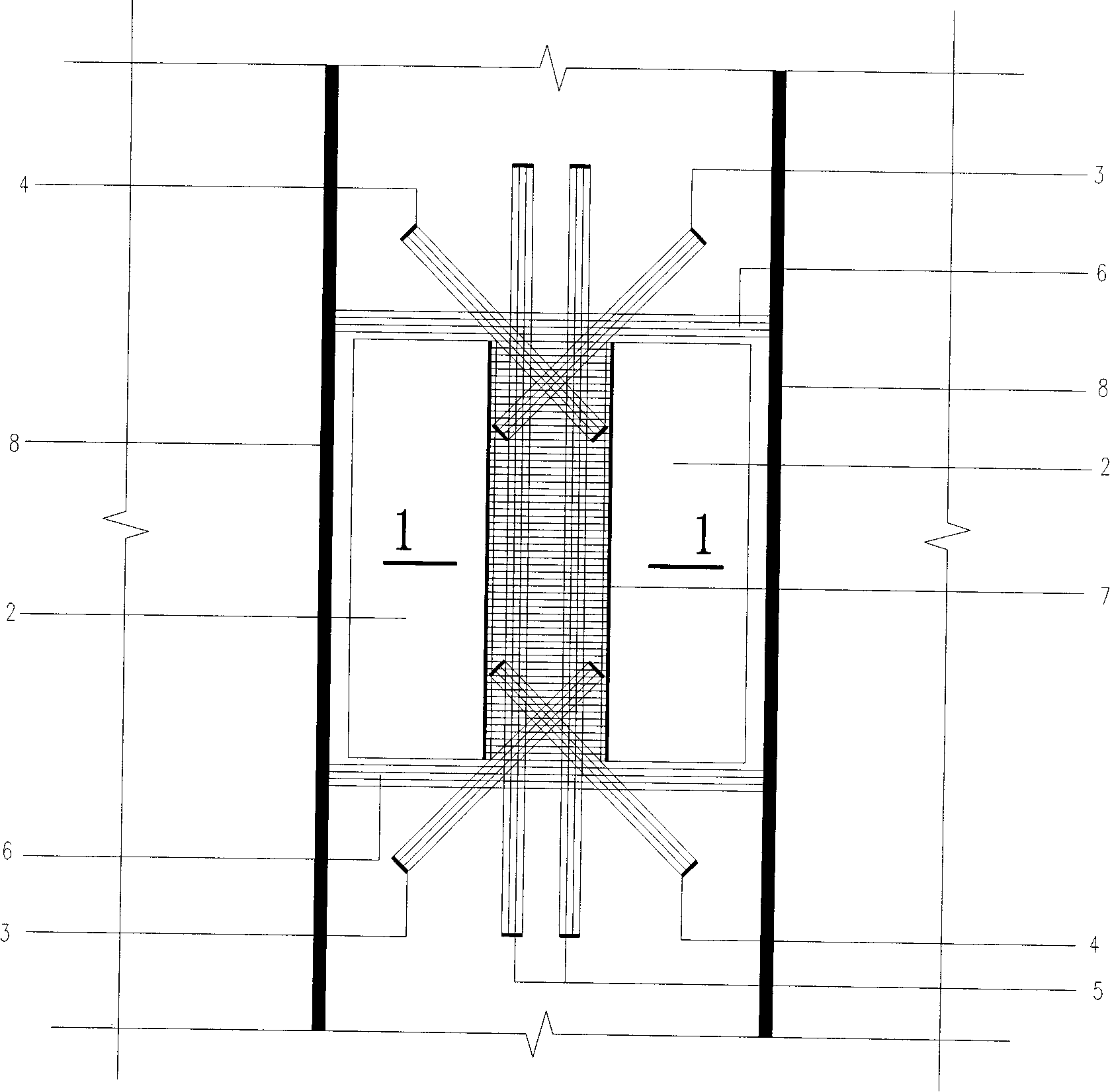 Novel seismic hardening method for walls between windows