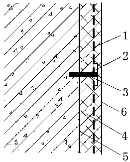 Heat insulation anchoring structure for water conservancy dam polyurea anti-seepage coatings and construction method