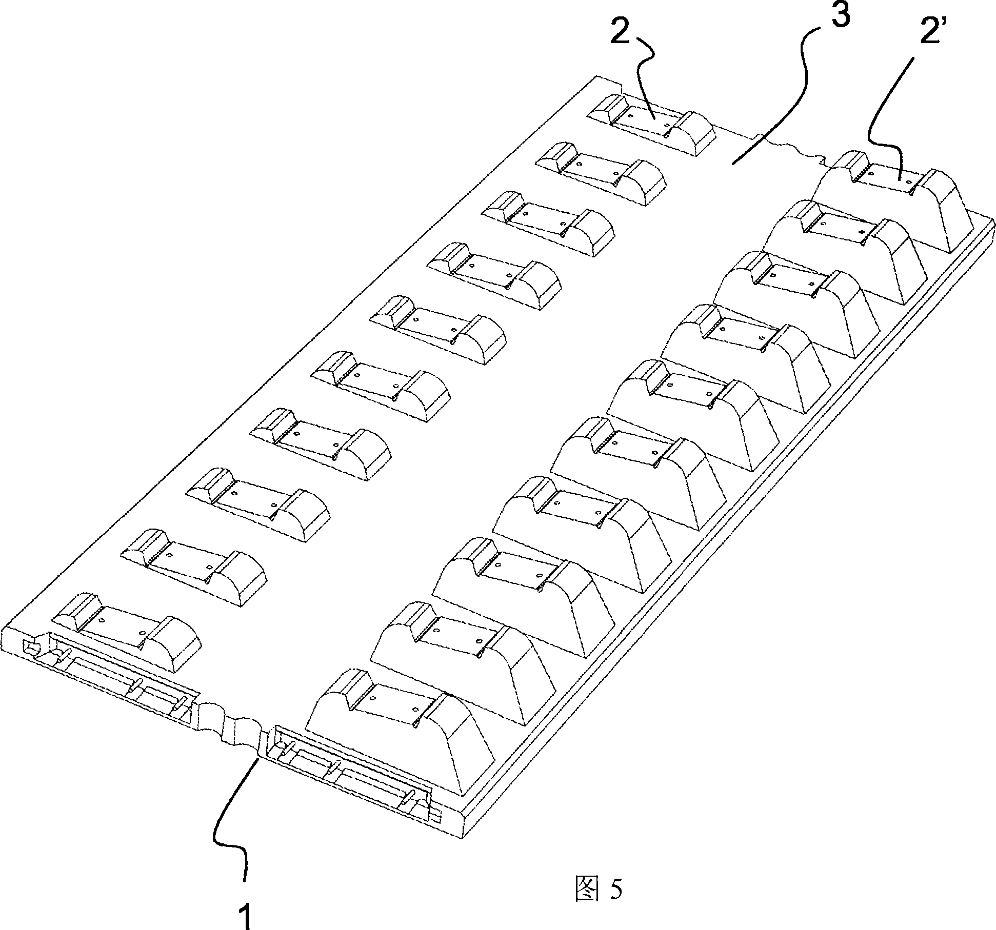 Track system and concrete slab of a fixed track