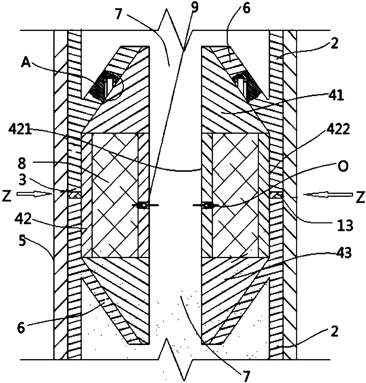 Yielding type annular support and supporting method