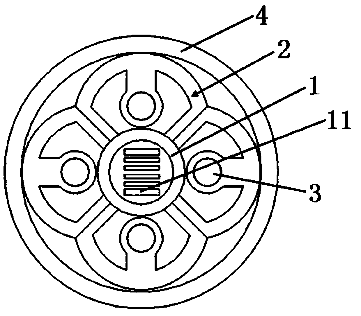 Hanging type power cable and optical cable