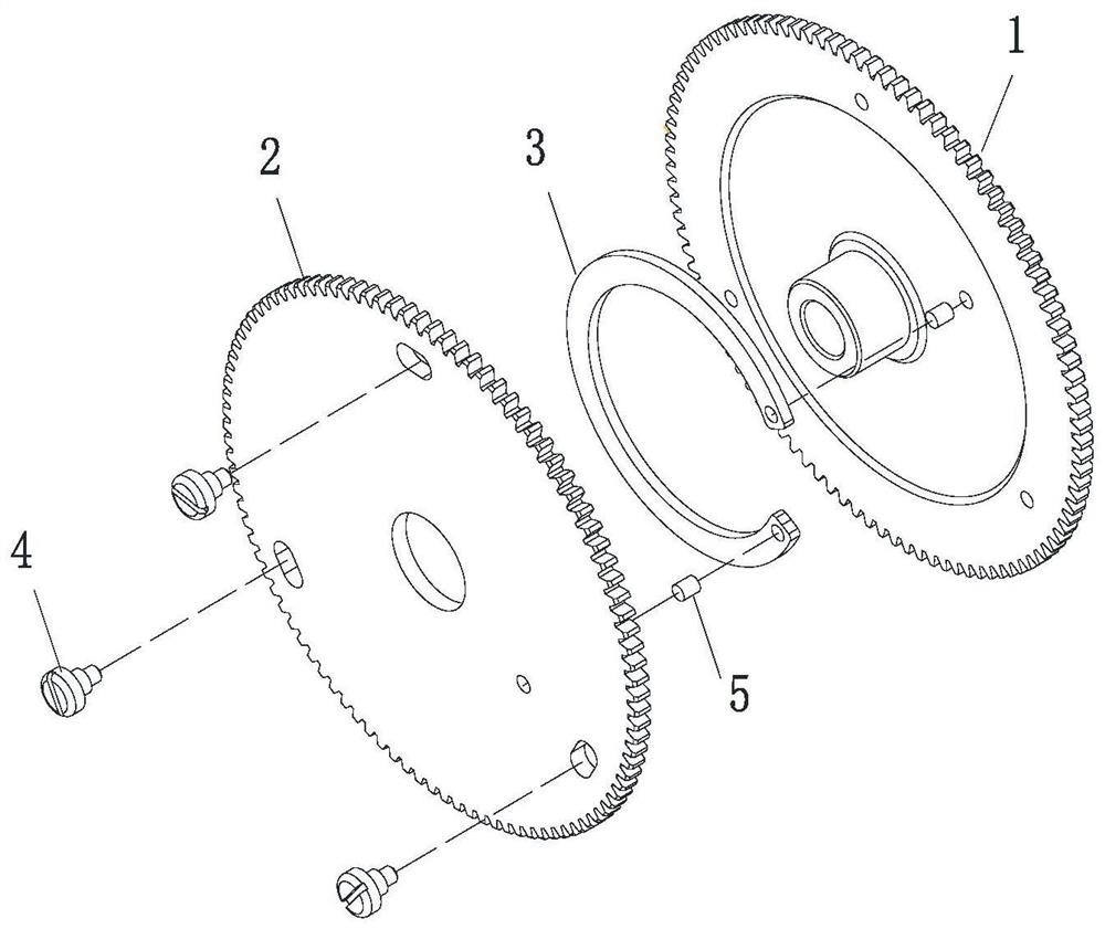 Compact gear structure for eliminating lateral clearance and design method thereof