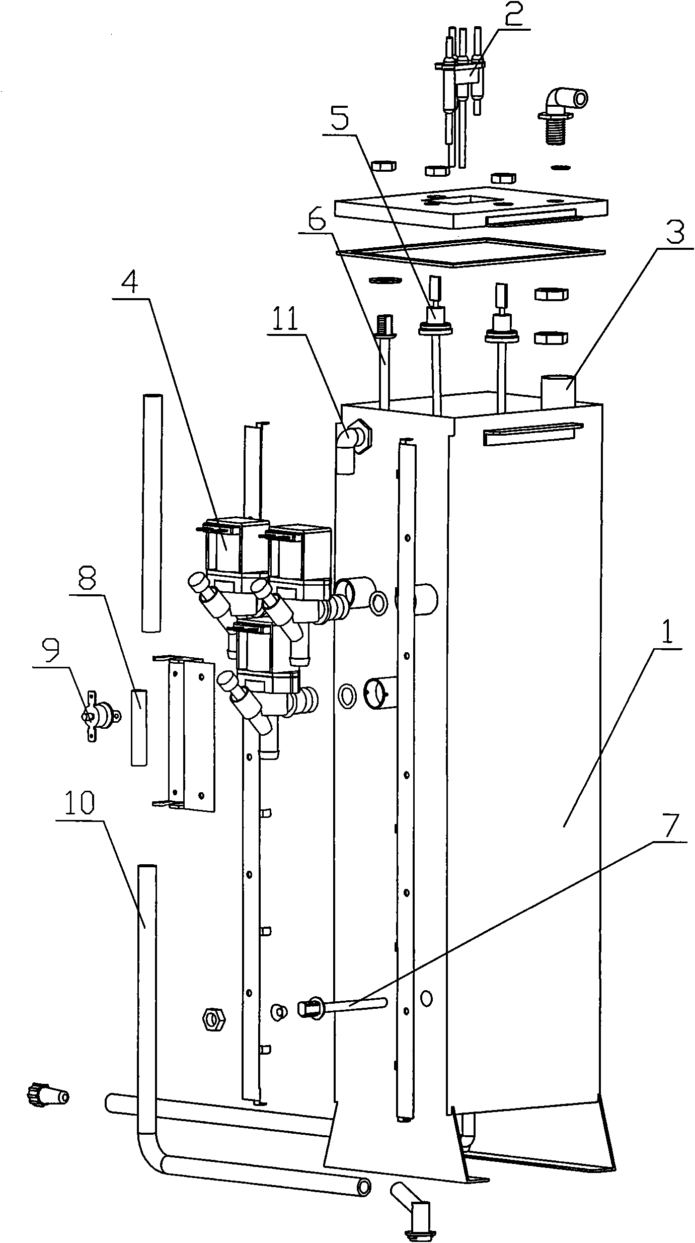 Fully automatic heating water tank