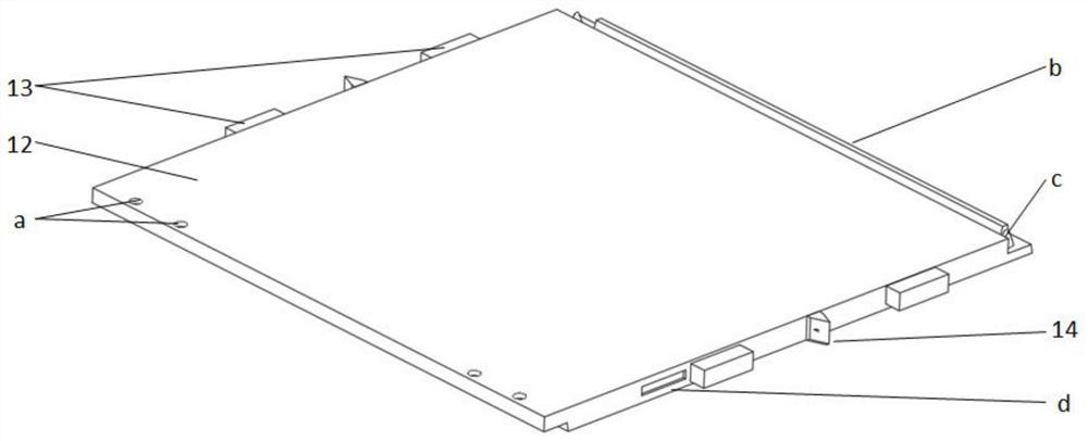 Large-length antenna-oriented containerized storage type on-orbit assembling device and method