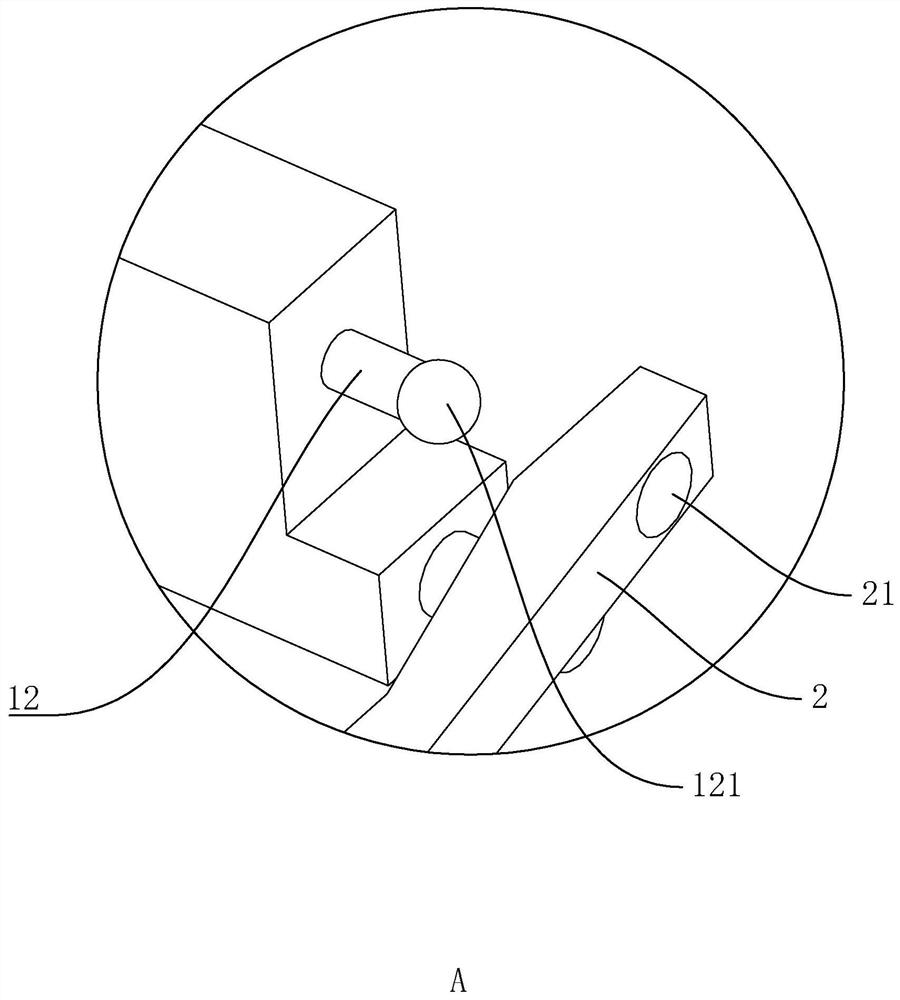 A connecting rod installation device for automobile air conditioner air outlet assembly