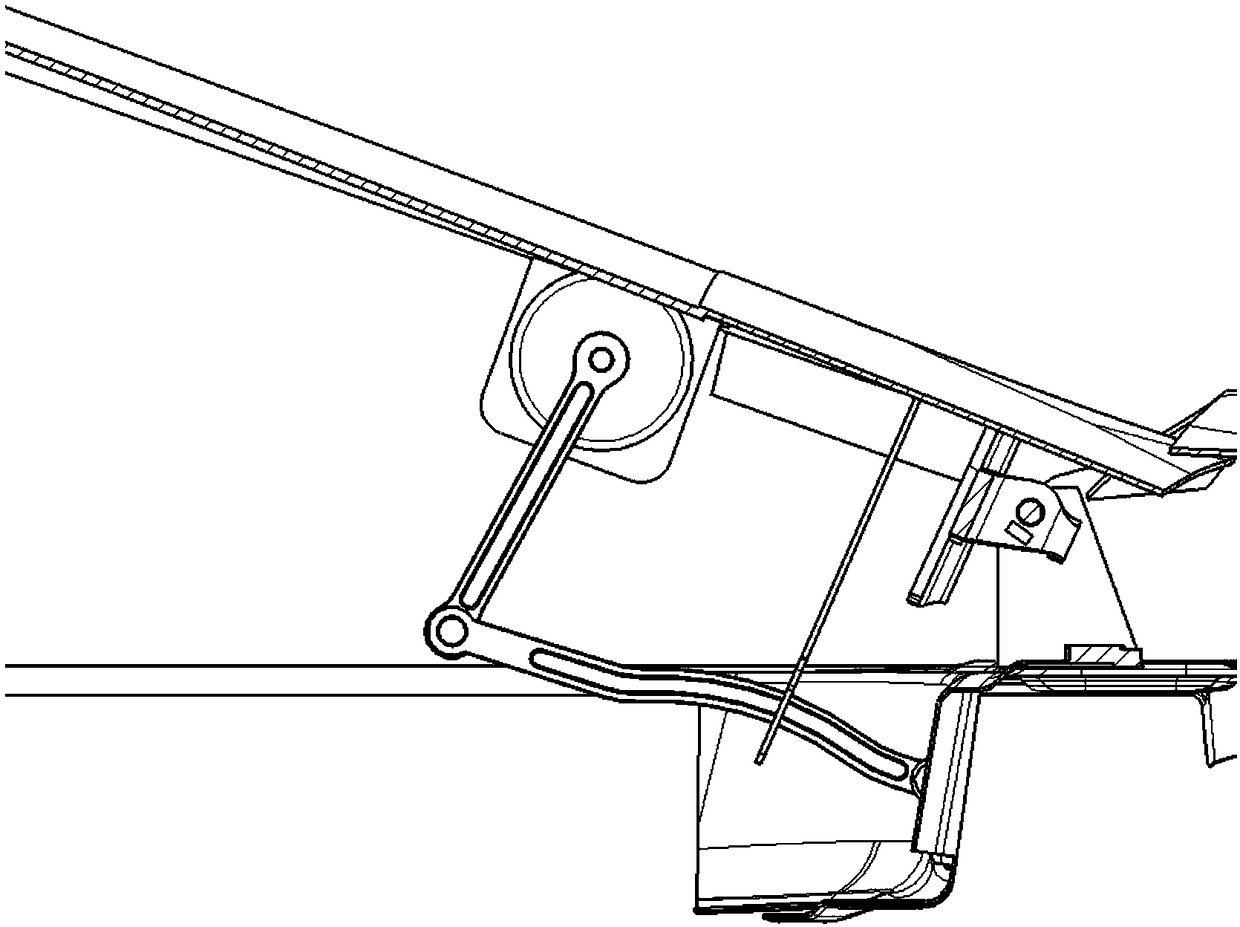 Four-connecting-rod automatic door opening and closing mechanism, automatic door and vehicle