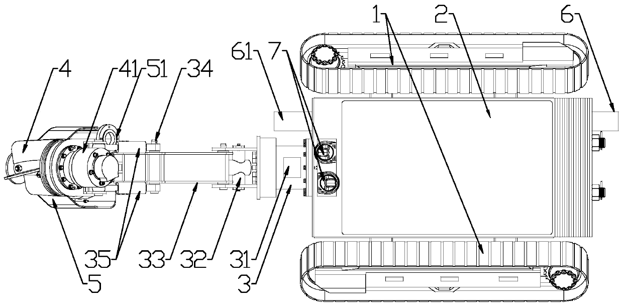 Multi-angle in-pipe dredging device