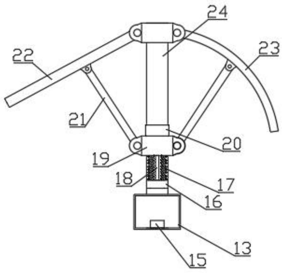 Low-noise air fryer cleaning device capable of automatically overturning food