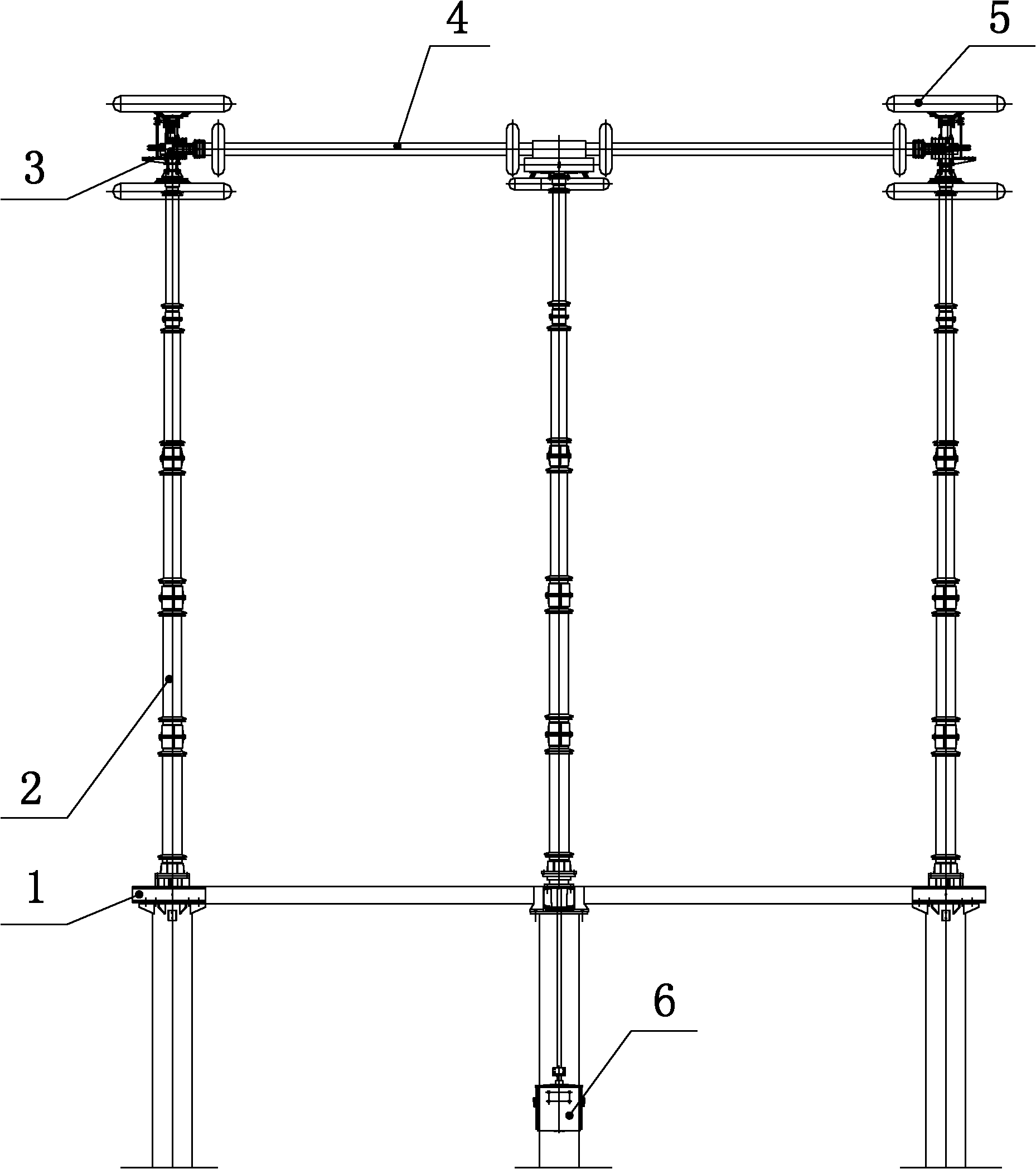 1100kV ultra-high voltage isolating switch for opening and closing switching current of high-parameter bus