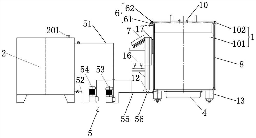 Blade matrix type batch modification device and method for activated carbon fibers