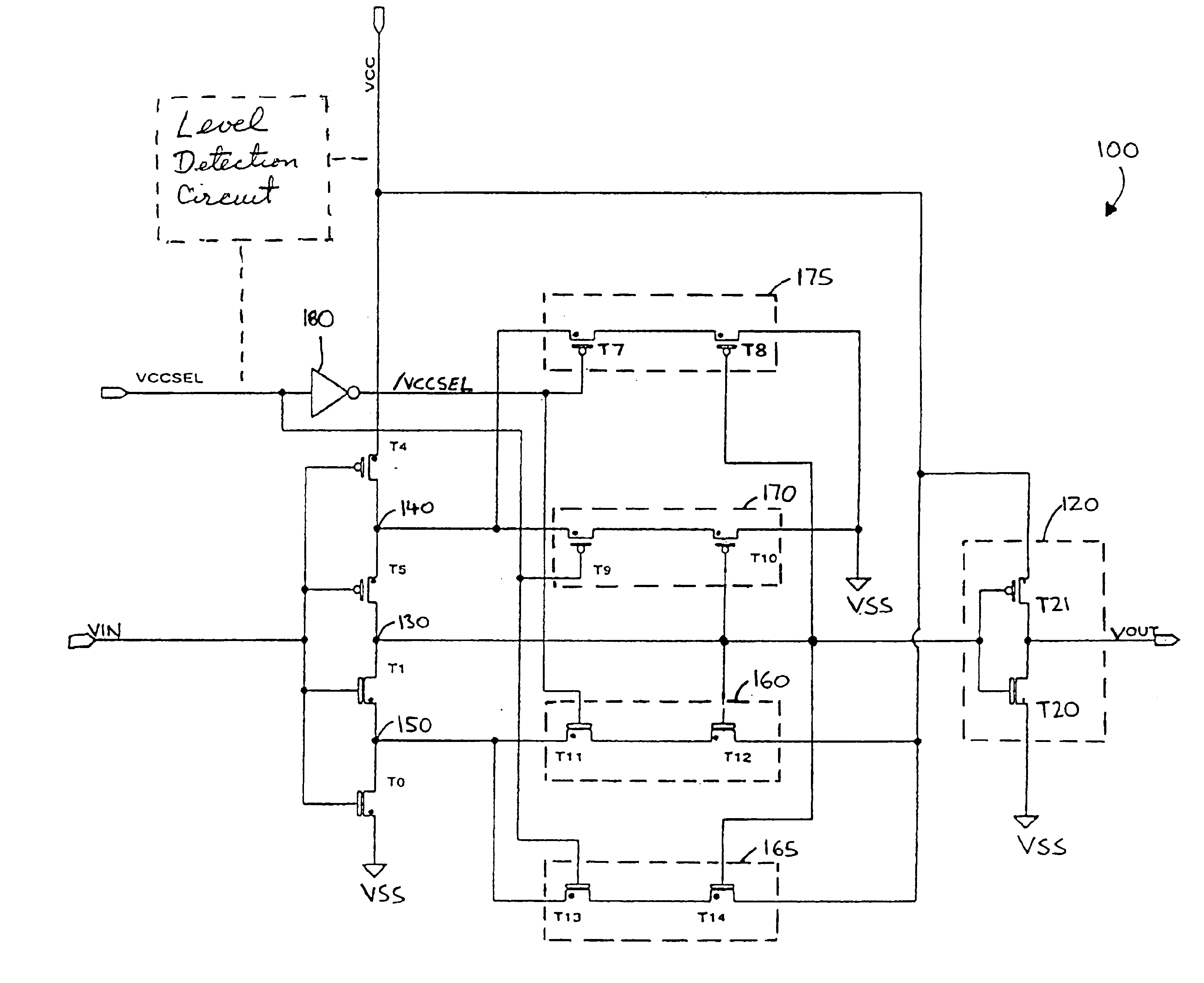 Schmitt trigger circuit with adjustable trip point voltages