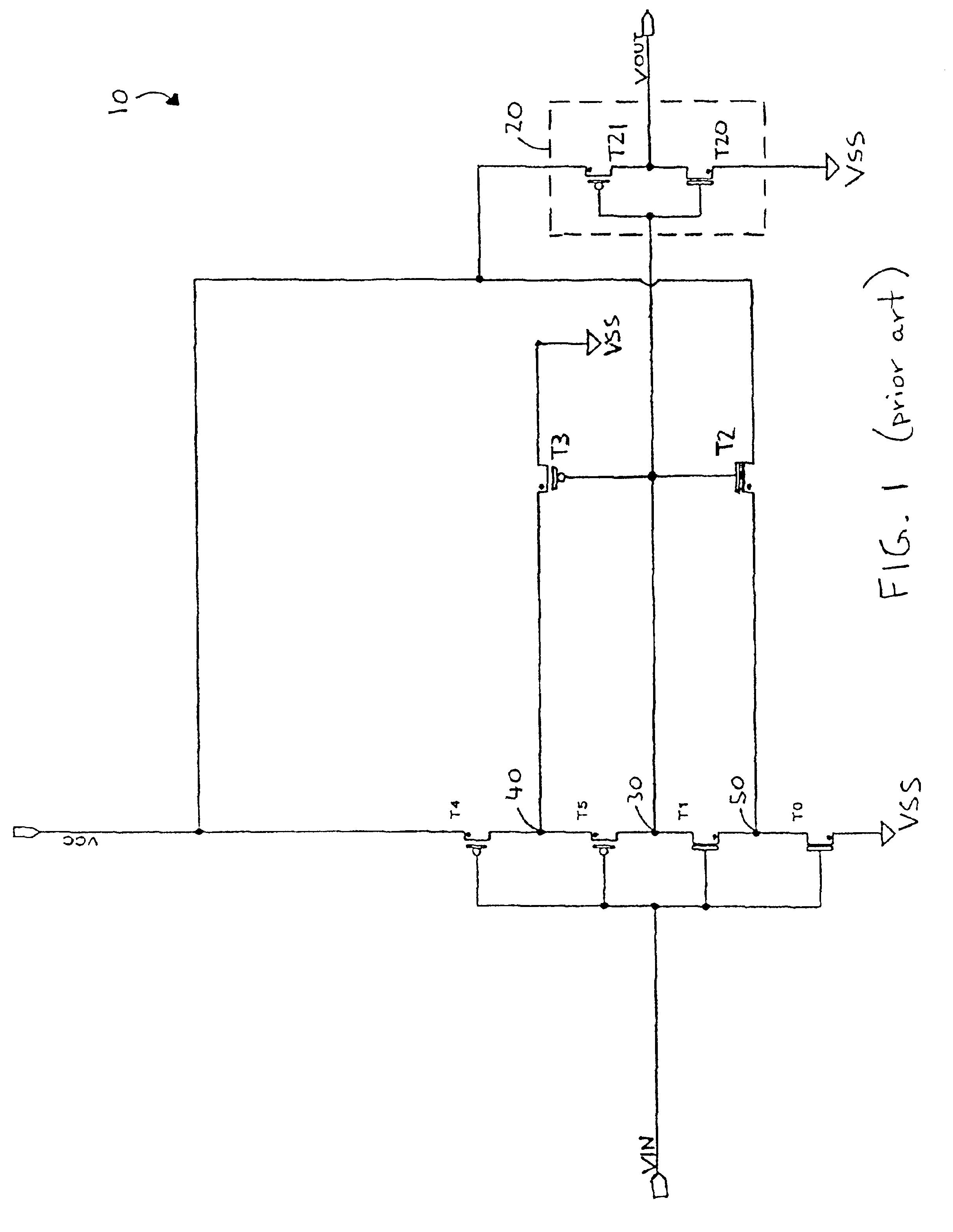 Schmitt trigger circuit with adjustable trip point voltages