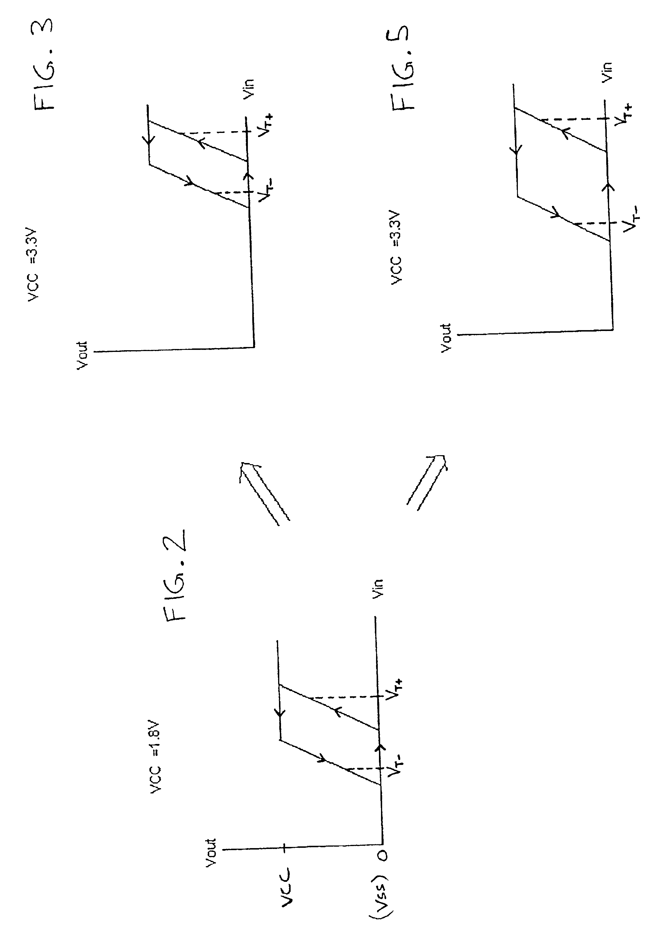 Schmitt trigger circuit with adjustable trip point voltages