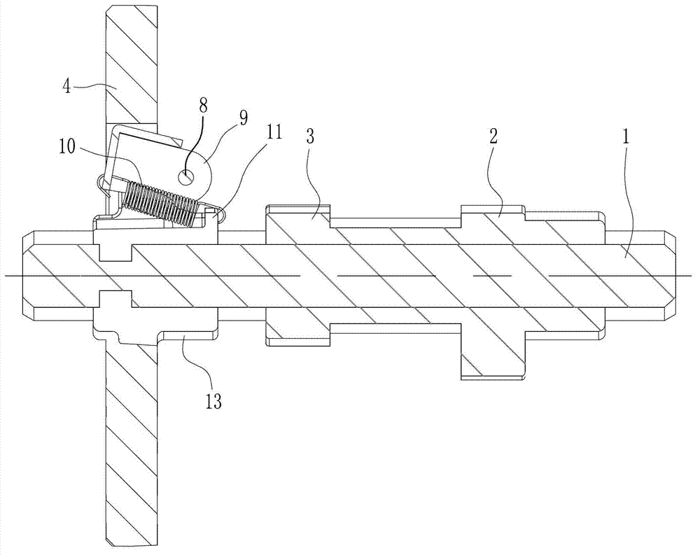 Engine starting cam shaft assembly