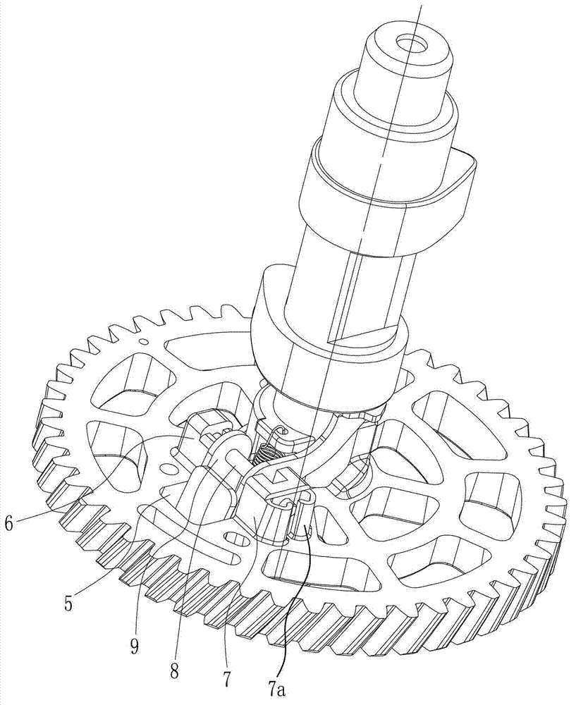 Engine starting cam shaft assembly