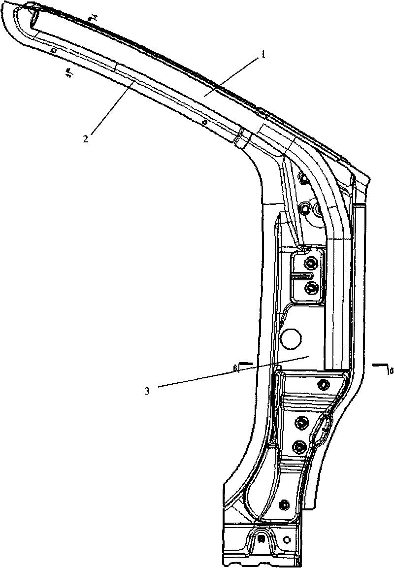 Method for welding automotive anti-rolling steel tube and A column reinforcement plate