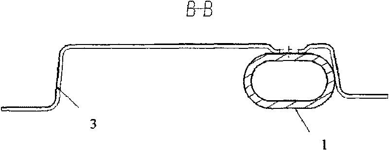 Method for welding automotive anti-rolling steel tube and A column reinforcement plate