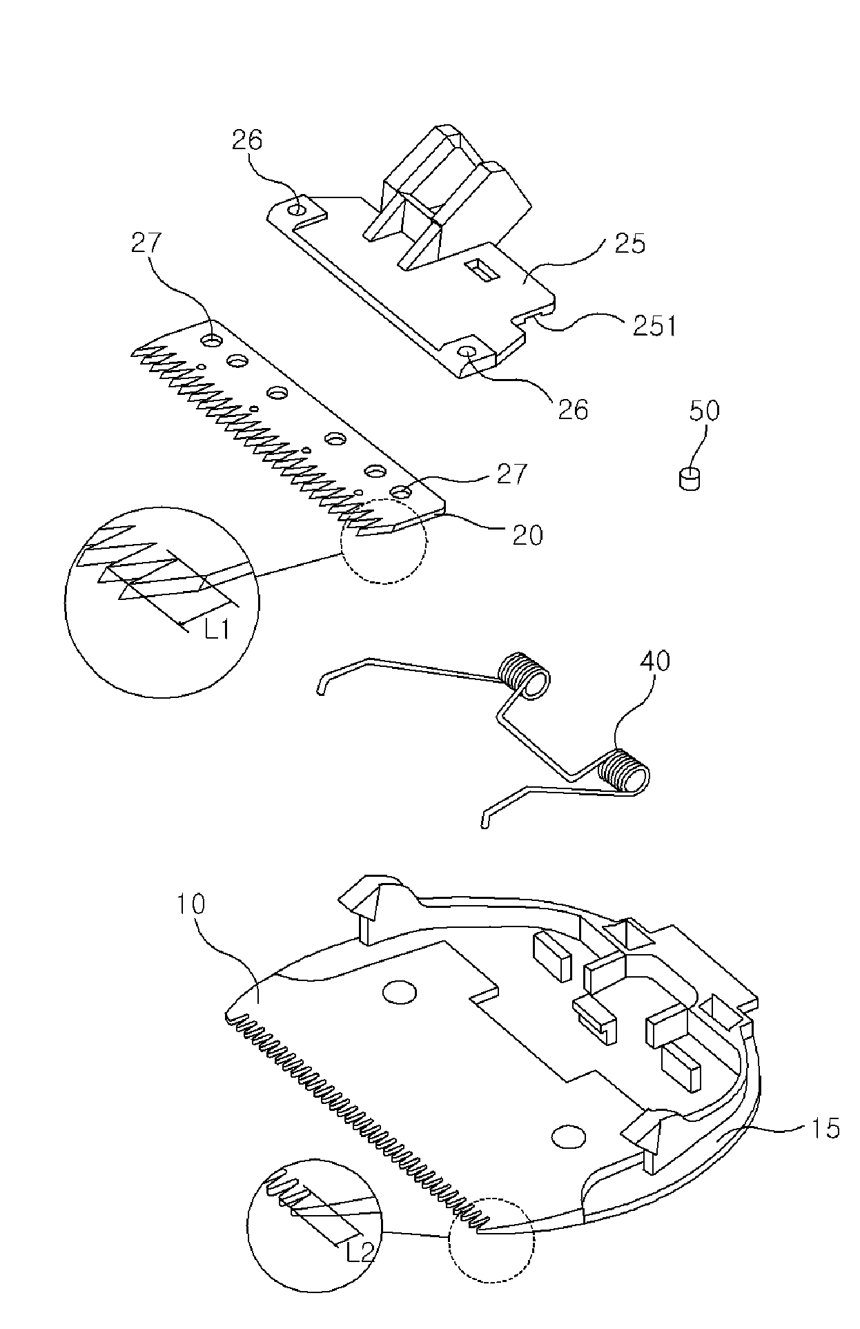 Hair clipper blade assembly