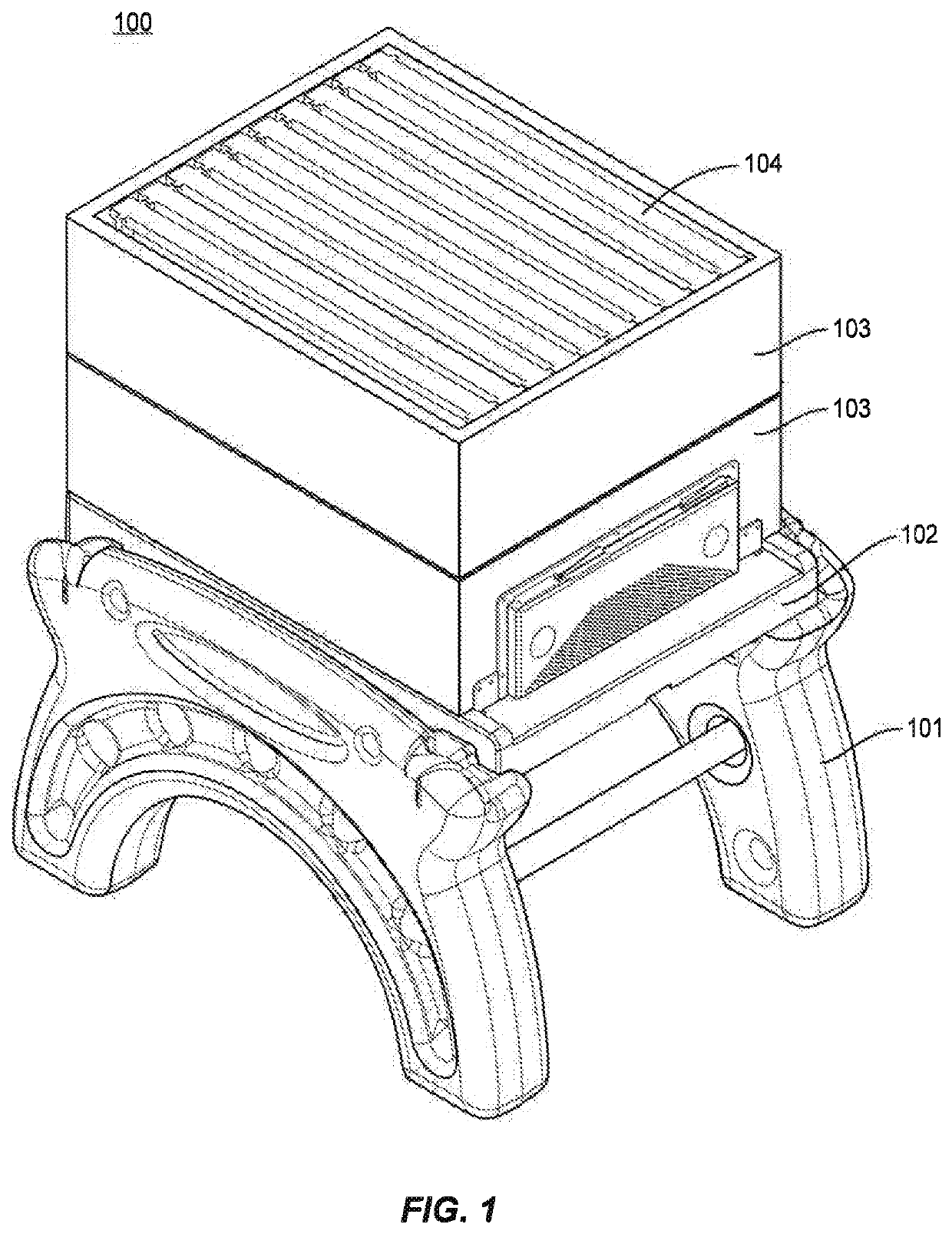 Bee hive bottom board system with an 8-frame adapter and robbing screen