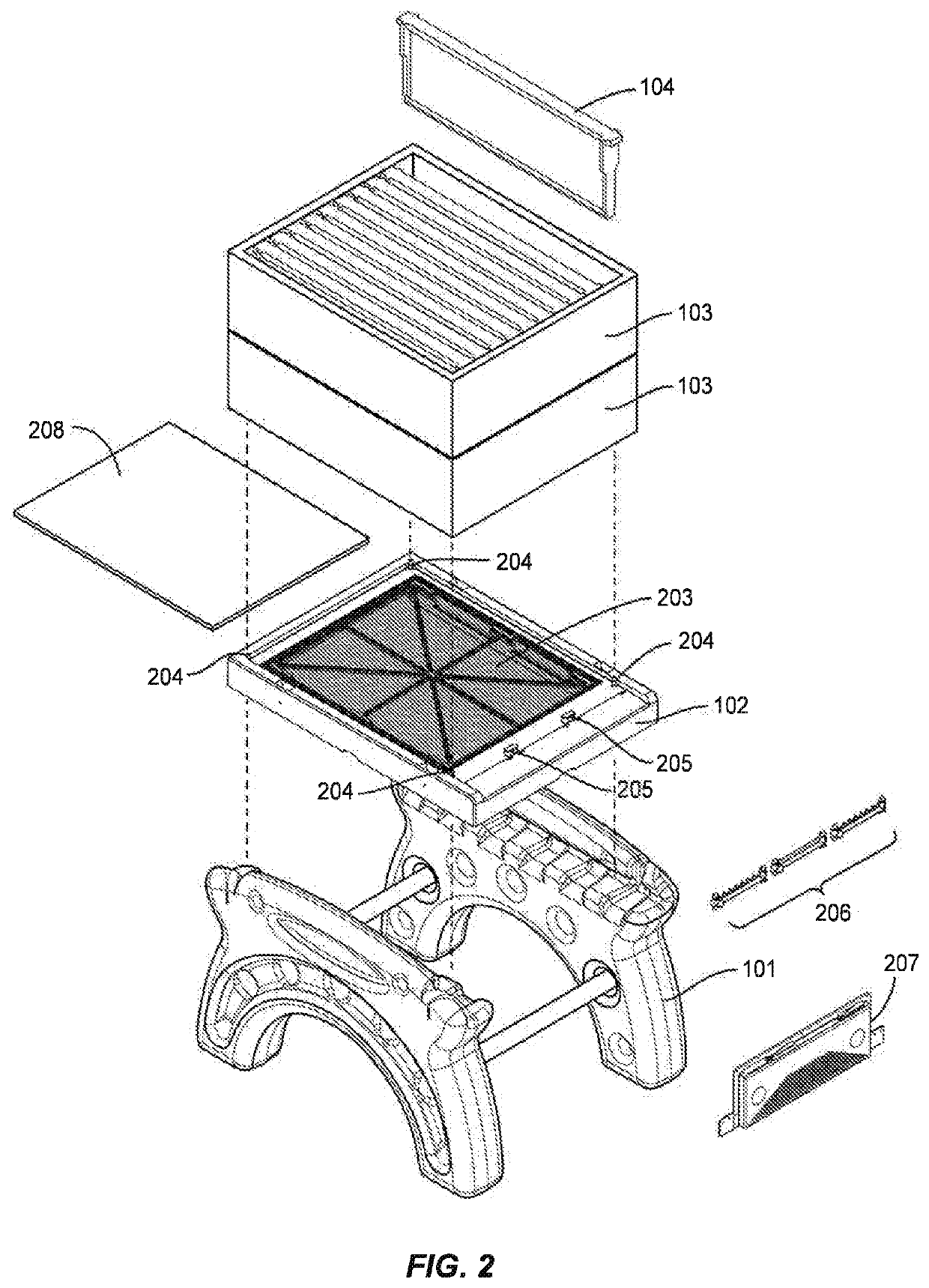 Bee hive bottom board system with an 8-frame adapter and robbing screen