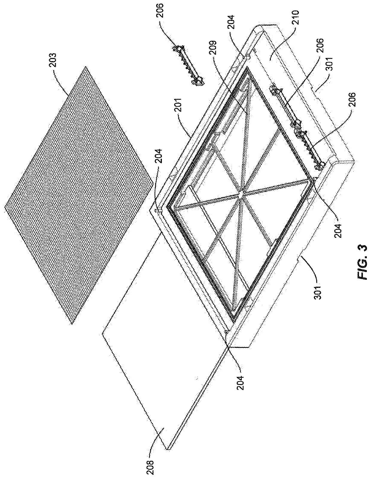 Bee hive bottom board system with an 8-frame adapter and robbing screen