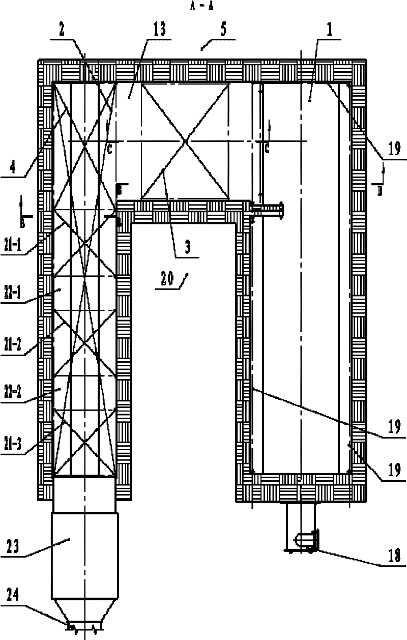 Boiler for generating power by combusting exhausting gas of yellow phosphorus