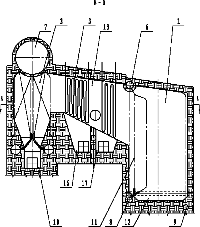 Boiler for generating power by combusting exhausting gas of yellow phosphorus