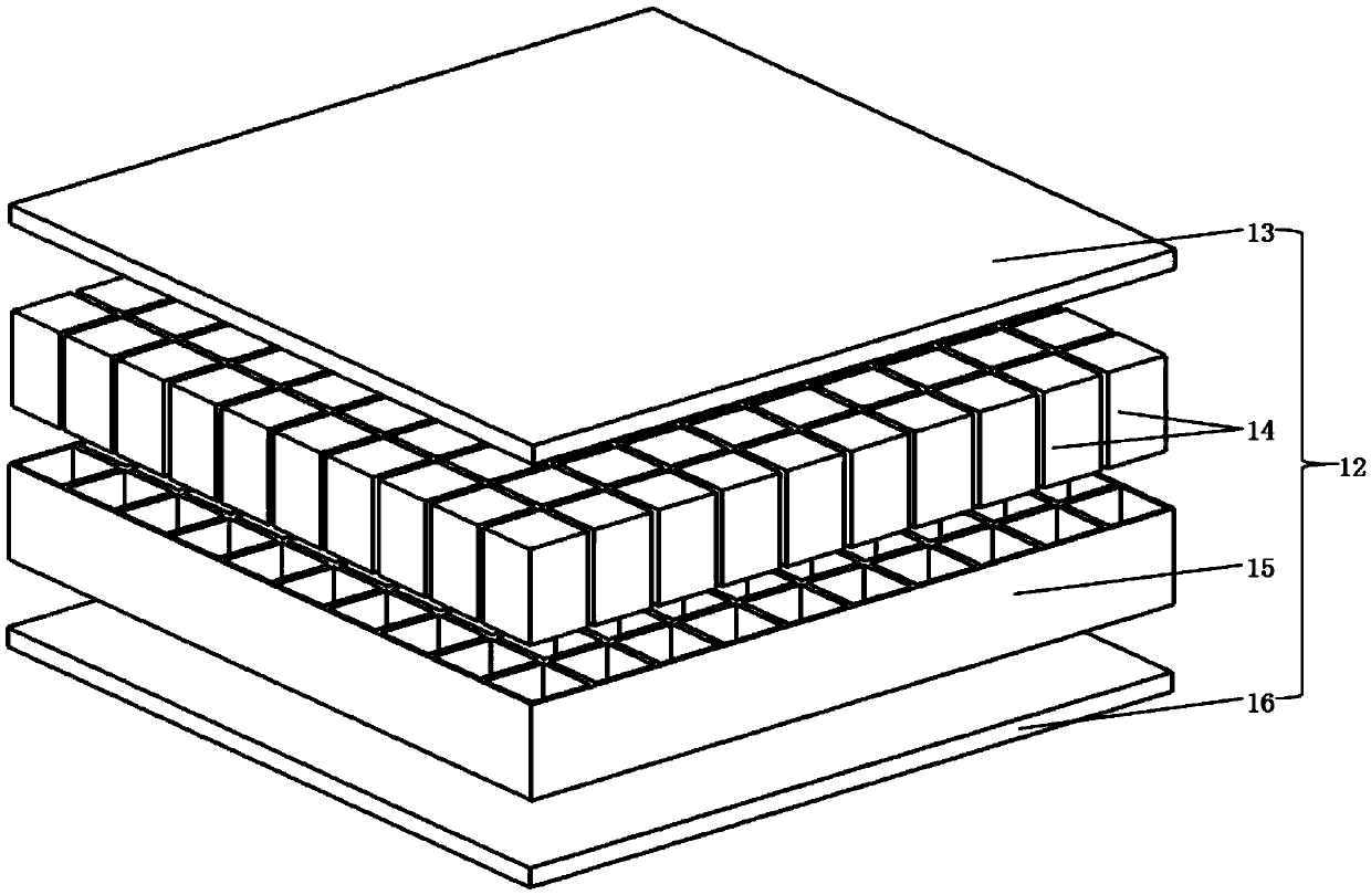 A multistage thermoelectric module having a phase change energy storage layer