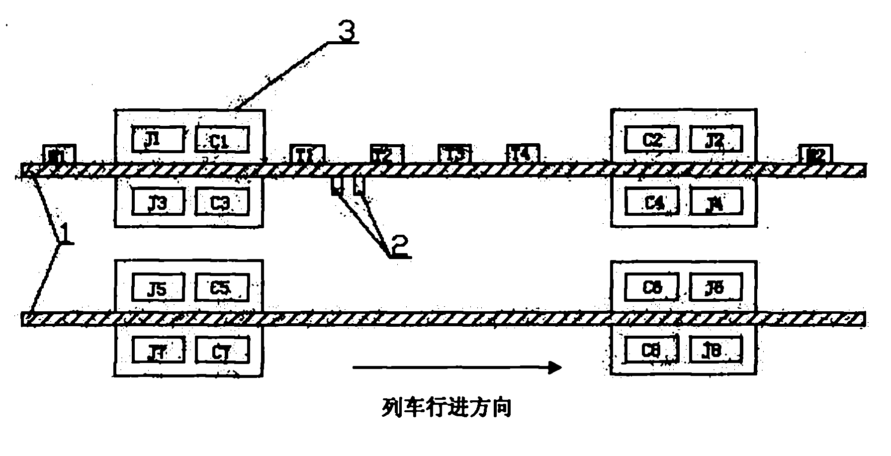 Online dynamic detection device of all-periphery contour dimension of locomotive wheel pair