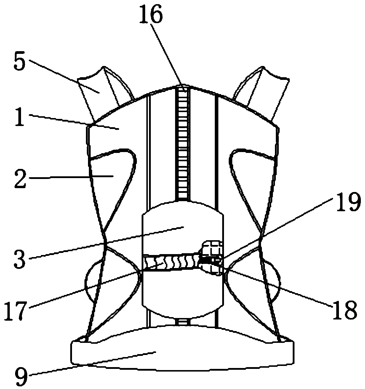 Waist massaging device used in medical gynecology department