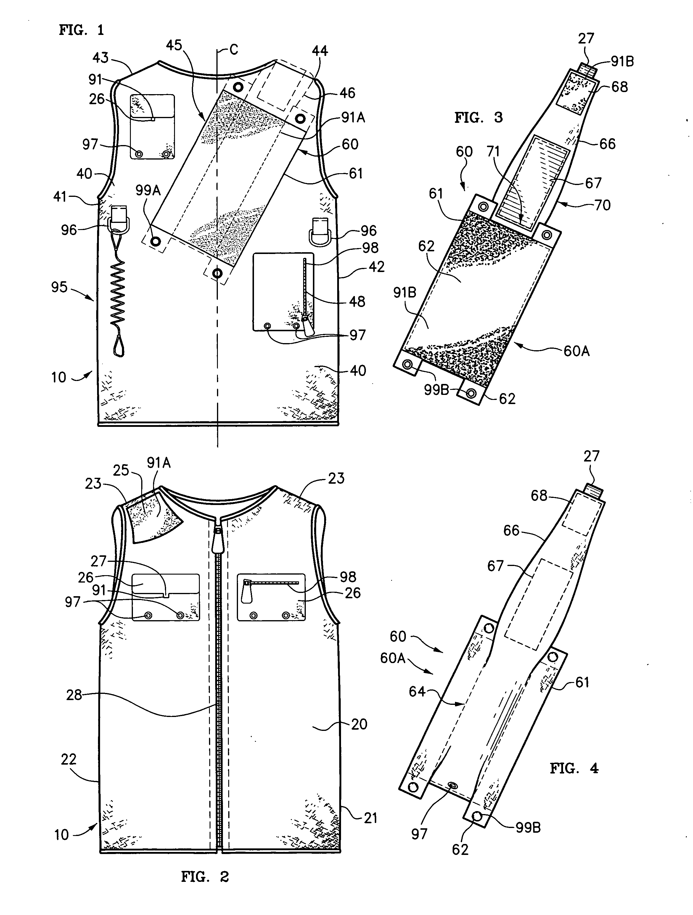 Sports utility garment with angled holder/holster