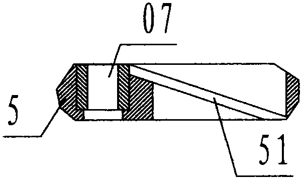 Three-rod double-slide large-angle inclined jacking core-pulling ejector pin device