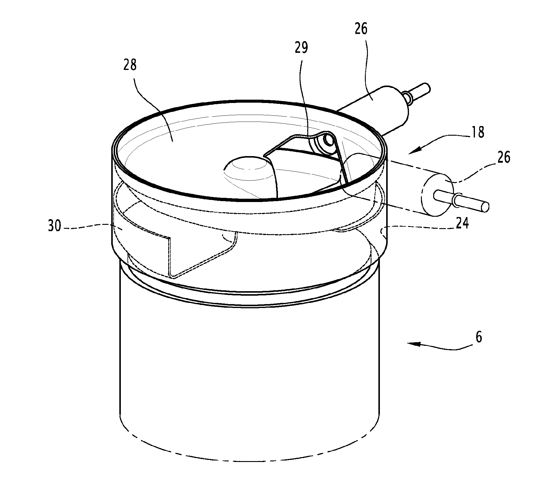 Exhaust line with injection system