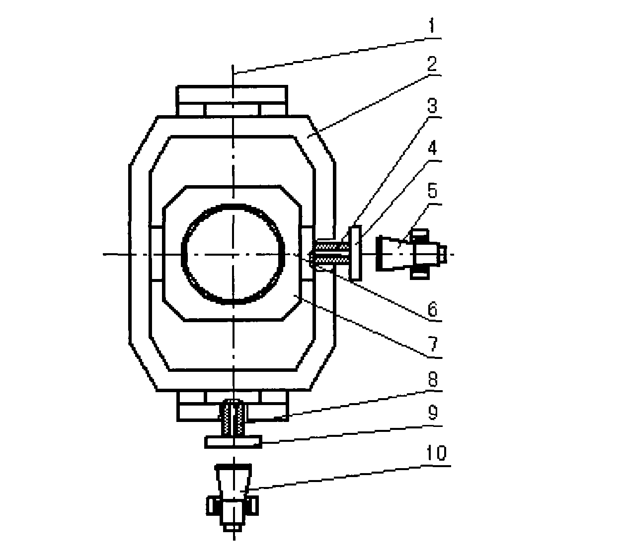 Optical detection method of verticality error of longitudinal axis and latitudinal axis of horizontal type telescope