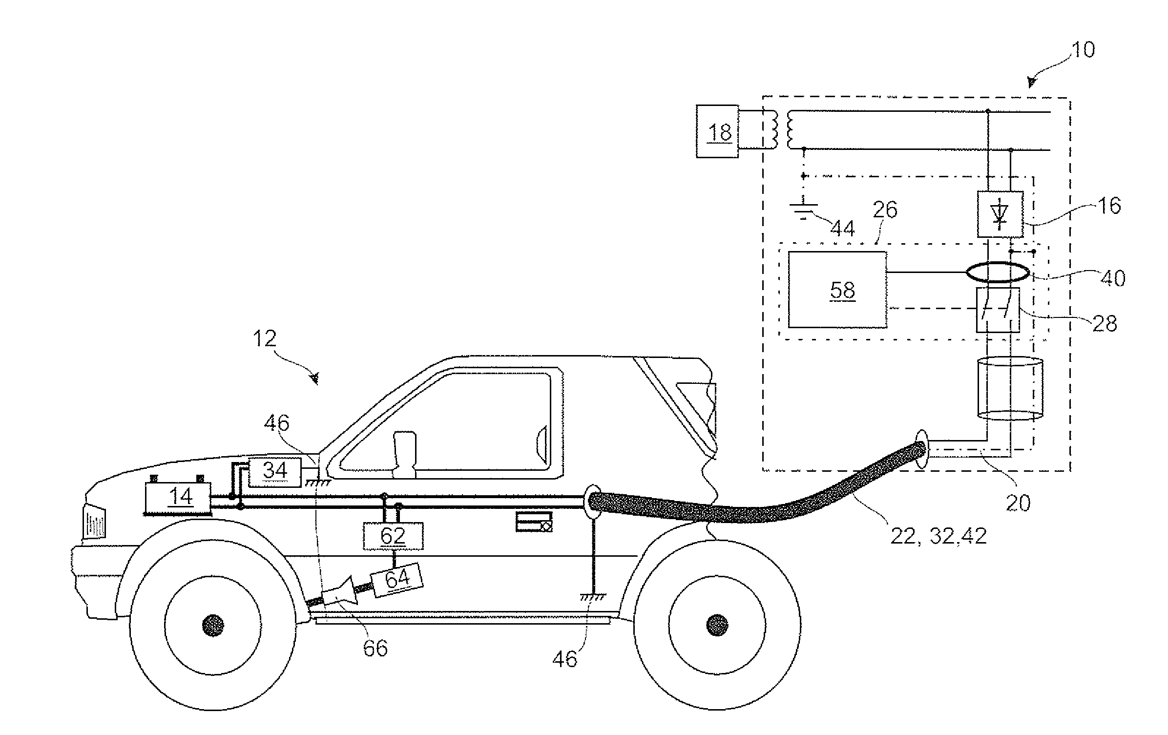 Power charging device for an electric vehicle