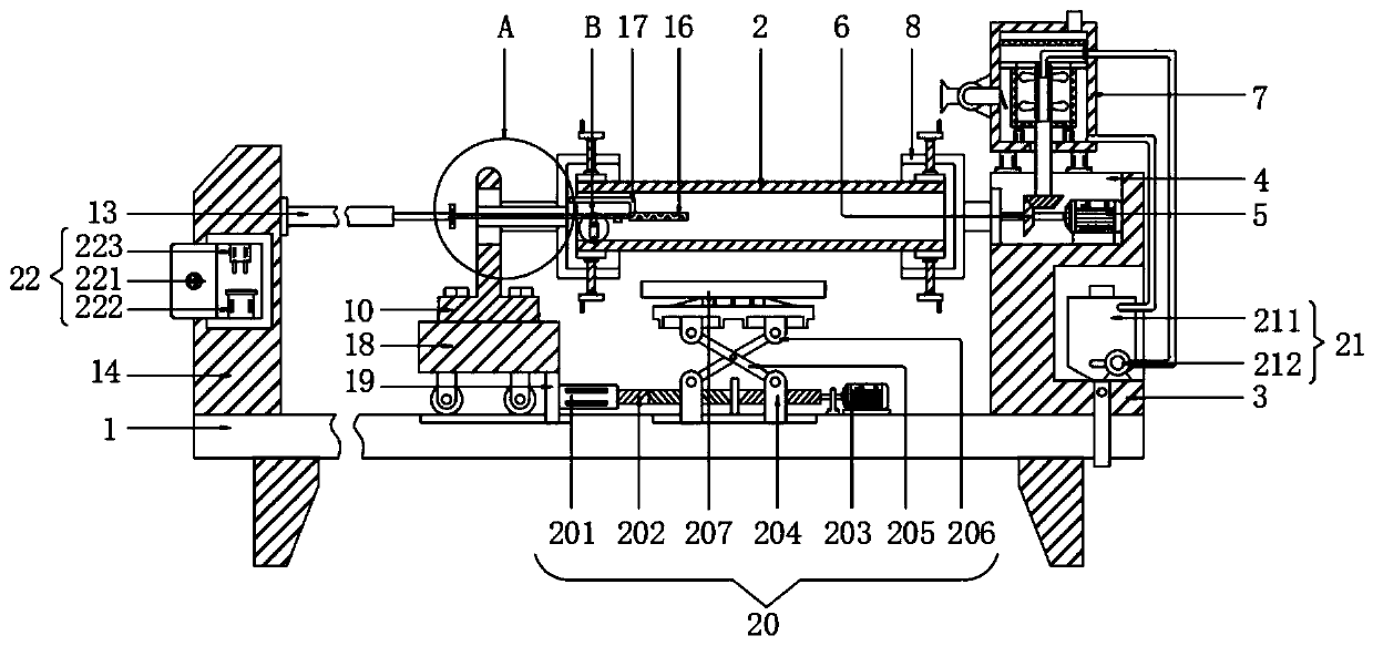 Ductile cast iron pipe spraying device capable of automatic positioning and 360-degree adjustment