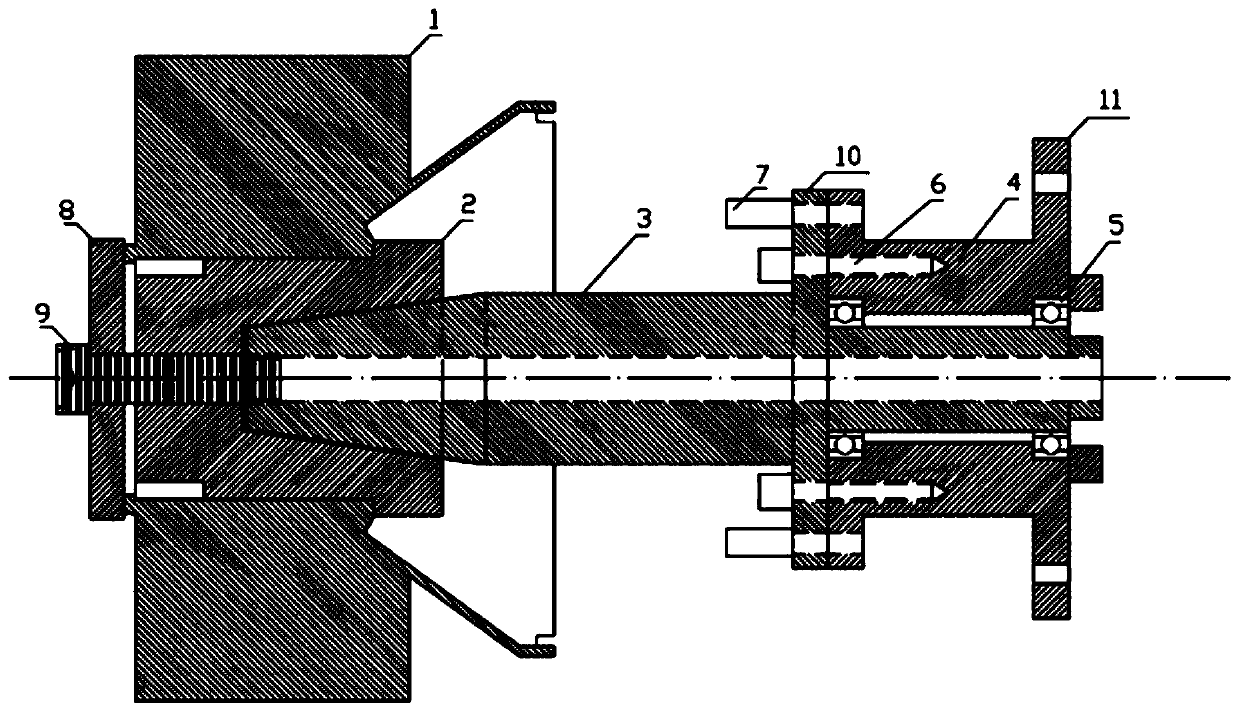 Laser shock processing device for blisk