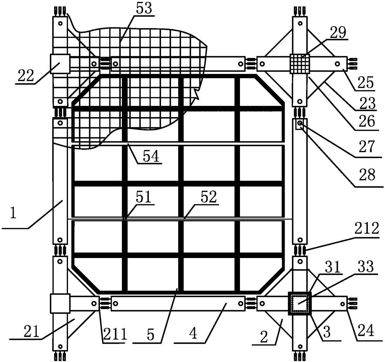 Building with prefabricated reinforced concrete support