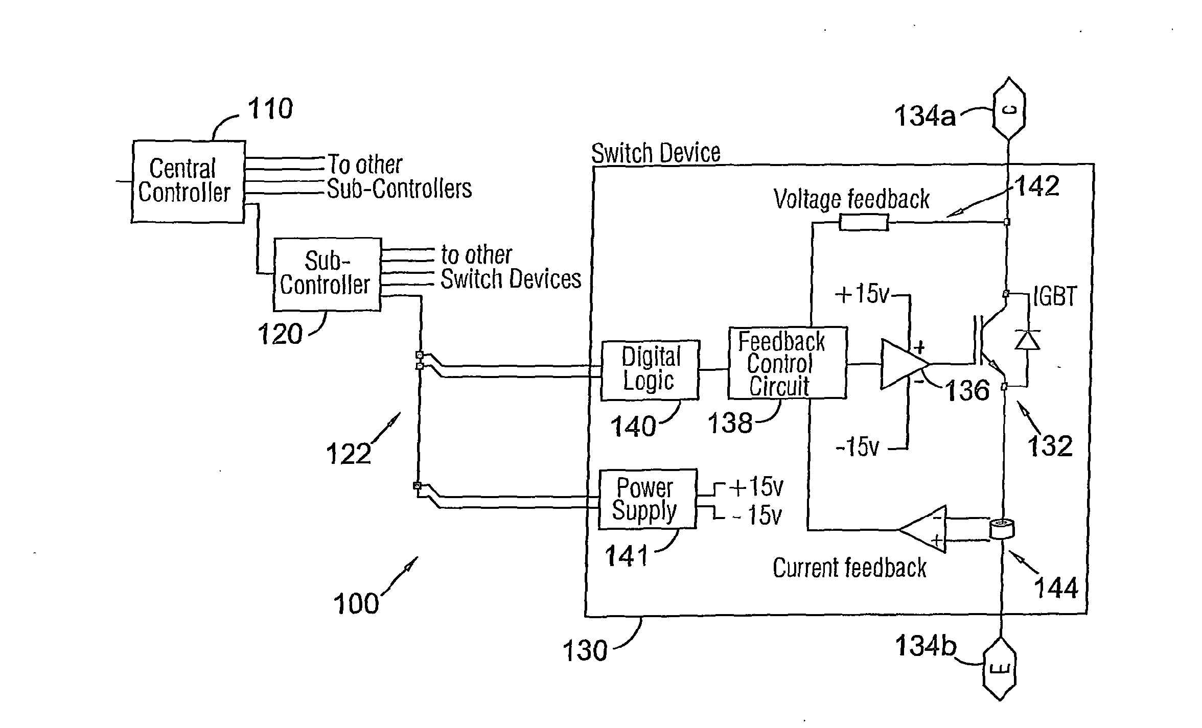 Fault-tolerant power semiconductor switching device control system